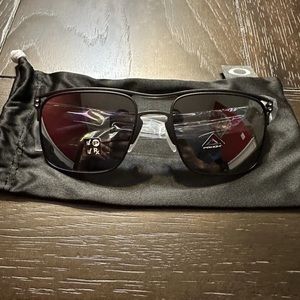 Oakley Men Holbrook Ti Square Sunglasses Satin Black/Prizm Black Polarized